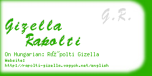 gizella rapolti business card